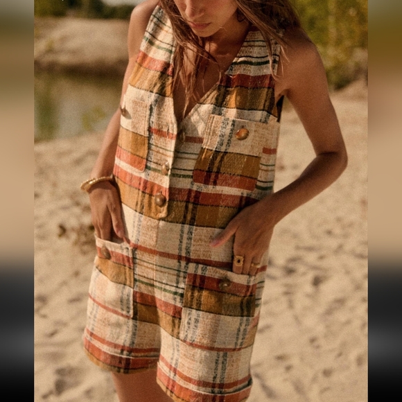 Sezane Zita V-neck Sleeveless Jumpsuit - Picture 3 of 6